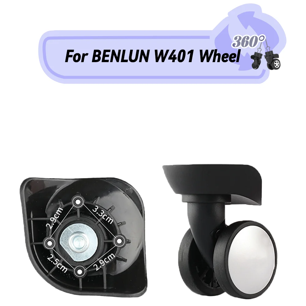 For BENLUN W401 Rotating Smooth Silent Shock Absorbing Wheel Accessories Wheels Casters Universal Wheel Replacement Suitcase