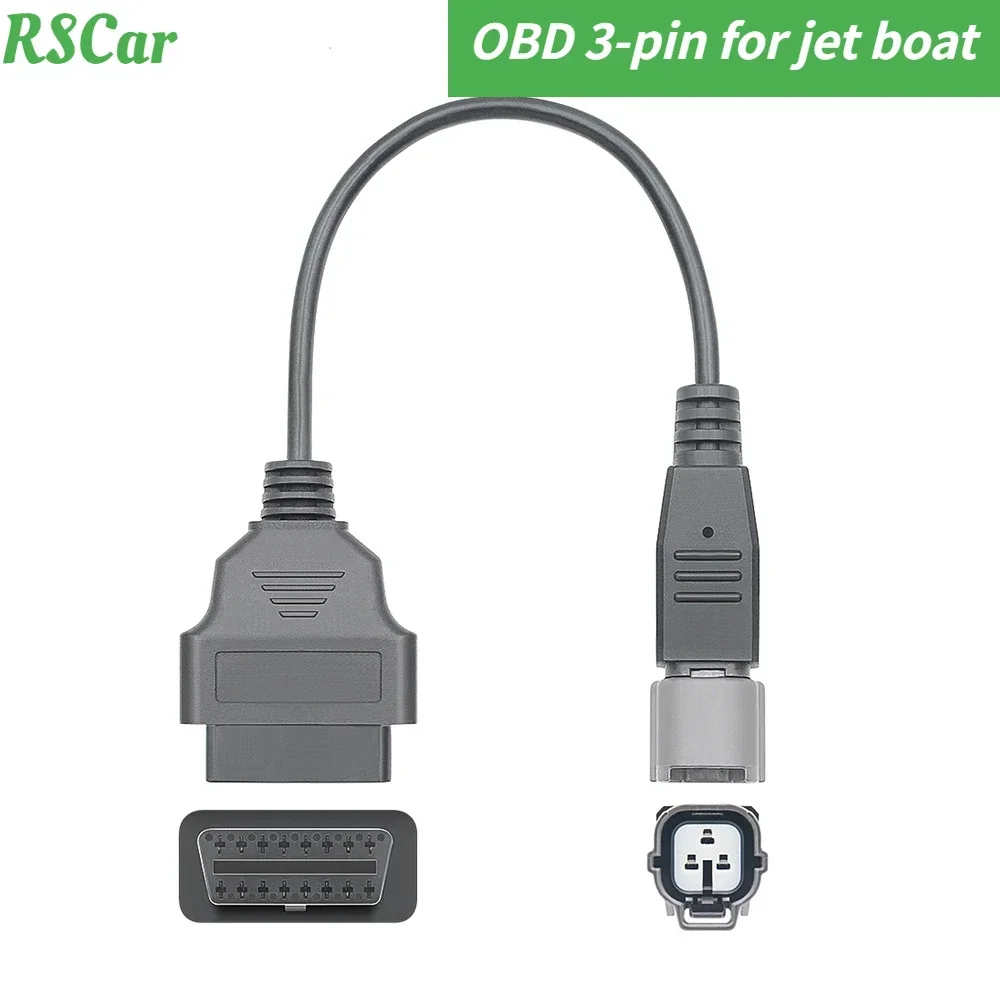 OBD 16PIN To 3-pin Connector for YAMAHA Jet Boat Mercury Marine Diagnostic Cable, 3-pin OBD 2 Scanner Wire Diagnostic Tool