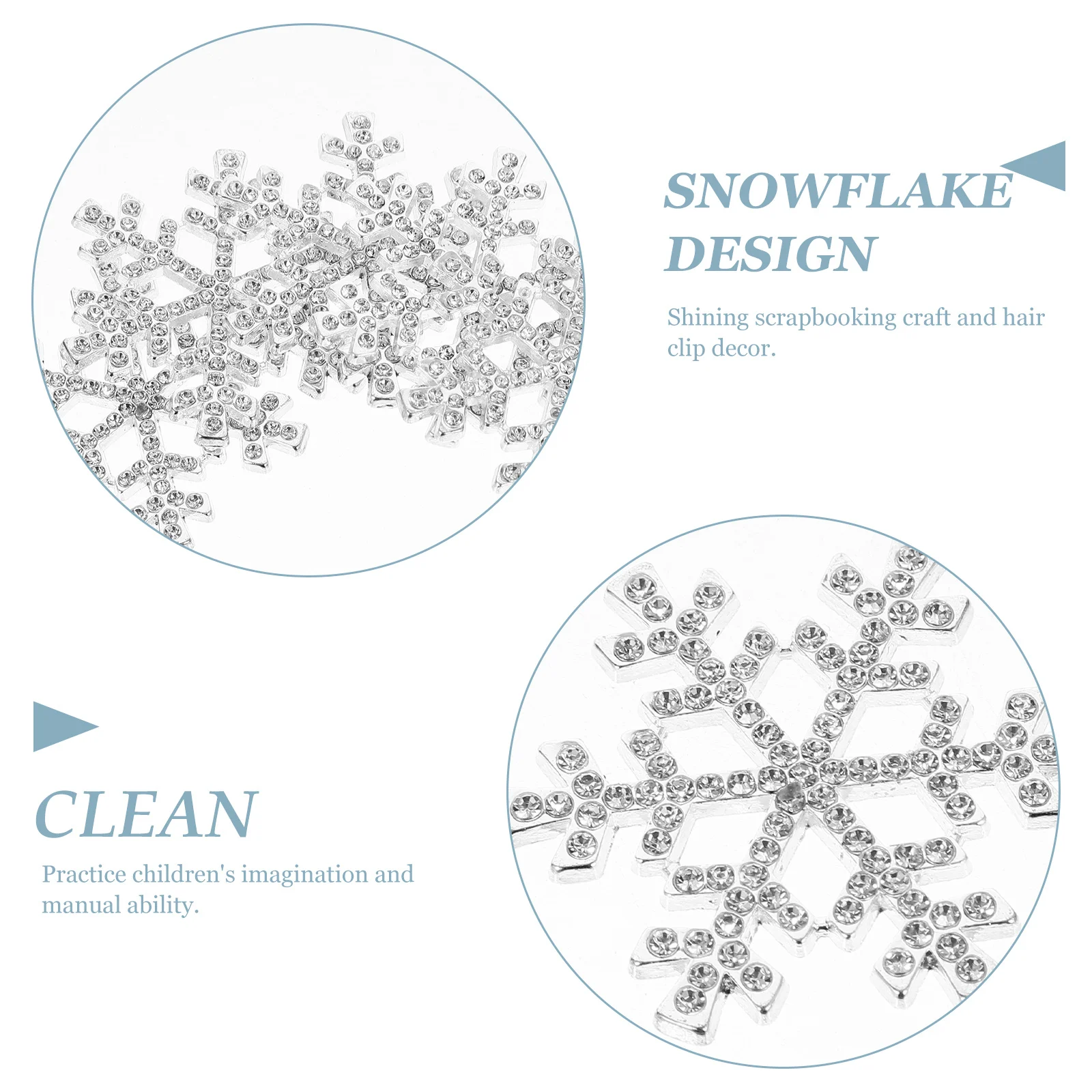 

5Pcs Snowflake Buttons Classic White 40Mm Scrapbooking Craft Hair Clip Decoration Garment Bag Gift Wrapping DIY Accessory