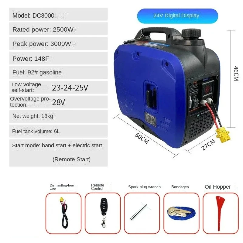 

high quality V 000W Parking Conditioning , Remote Control Car Use, Portle Generator