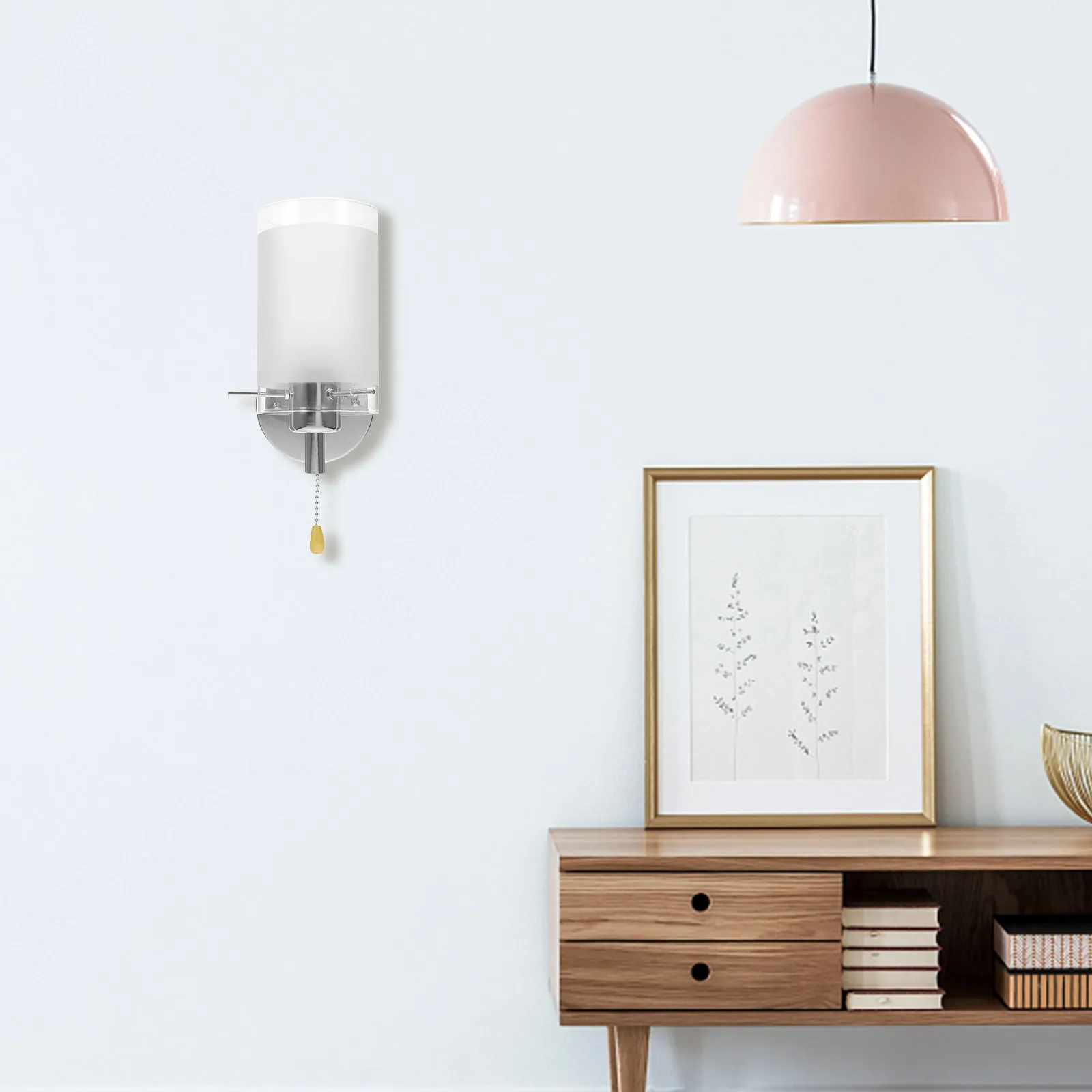 

Glass Wall Lamp Modern Solid E27 Wall Light Minimalist Style for Headboard Bedroom Living Room Bathroom Decorative Loft Lighting