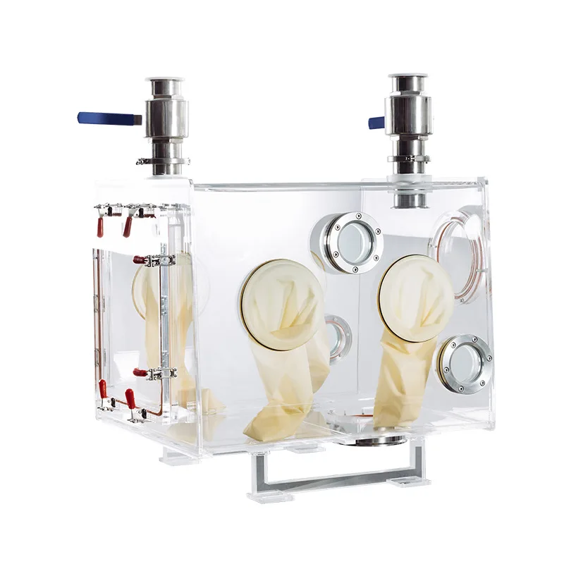 Acrylic glove box laboratory face-to-face double operation cutting isolation  fully transparent anaerobic glove box