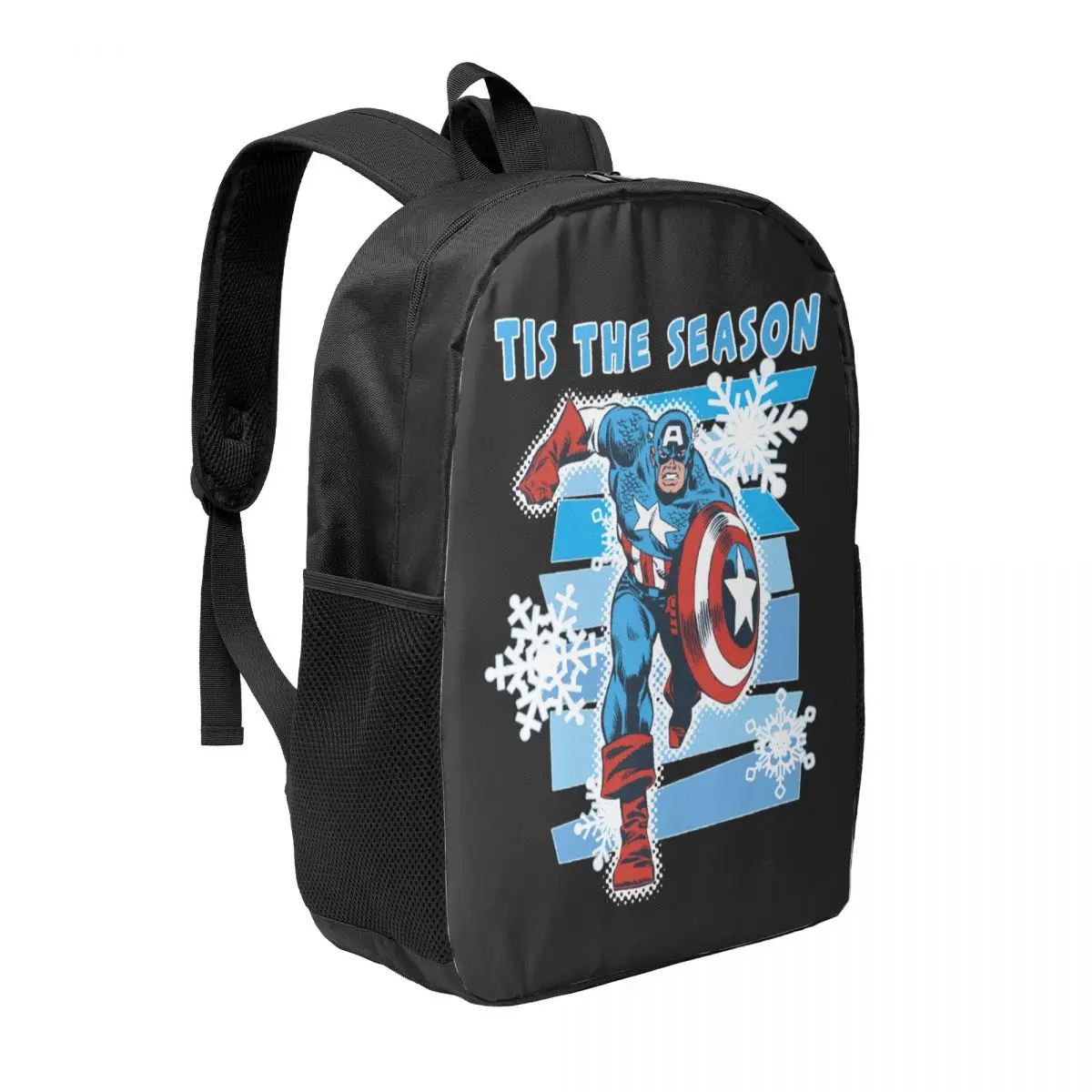 Custom Captain America Holiday Laptop Backpack Men Women Fashion Bookbag for College School Students Bags