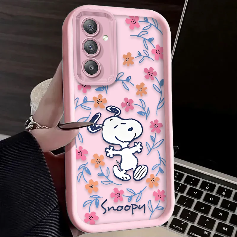 Lovely S-Snoopy Flower Case For Samsung Galaxy S25 S24 S23 Ultra S22 S21 Plus FE A56 A36 A26 A16 A06 A15 A25 A35 A55 5G Cover - náhled 6