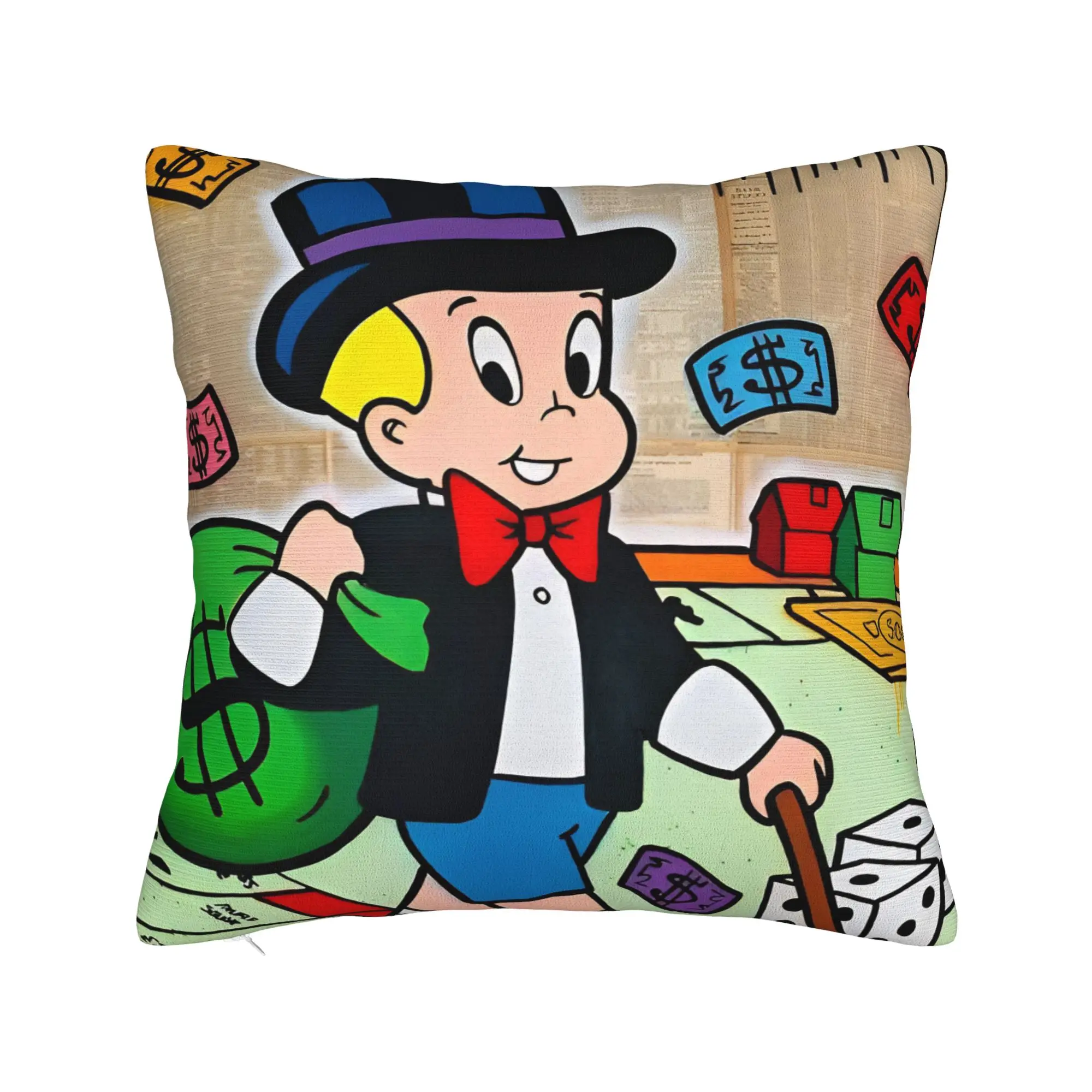 Decorative Pillowcase Alec Monopolys Merchandise Home  Pillow Case Cover Zippered Multiple Sizes