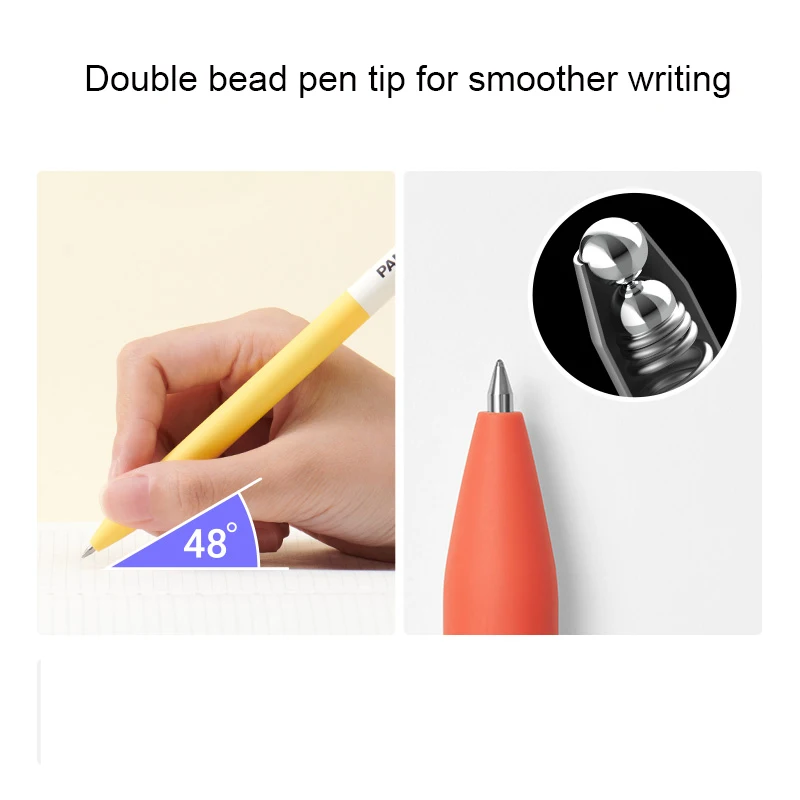 أقلام حبر جل جديدة من كاكو بانتون، جودة عالية 48 ° زاوية منخفضة مزدوجة الكرة بنك الاستثمار القومي فائقة النعومة مضحك القلم الأطفال الابتكار الملحقات #4