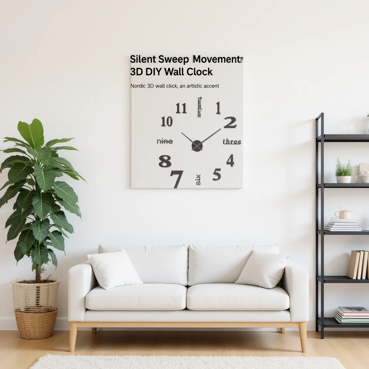 Nordic Wall Clock Decorative Silent Wall Clock Wall Clock Mirror Surface For Public Areas Living Room