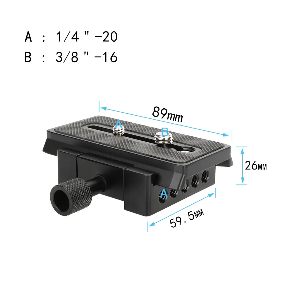 Kimrig อะแดปเตอร์แบบหนีบสำหรับ Manfrotto 577 501 500AH 701HDV ชุดขาตั้งกล้อง DSLR Q5