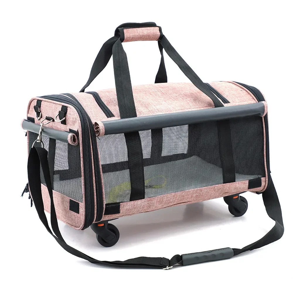

Portable Airline-Approved Dog and Cat Carrier Bag Soft Sided Puppy Travel Bag for Hiking for Small Animals Pet Carriers