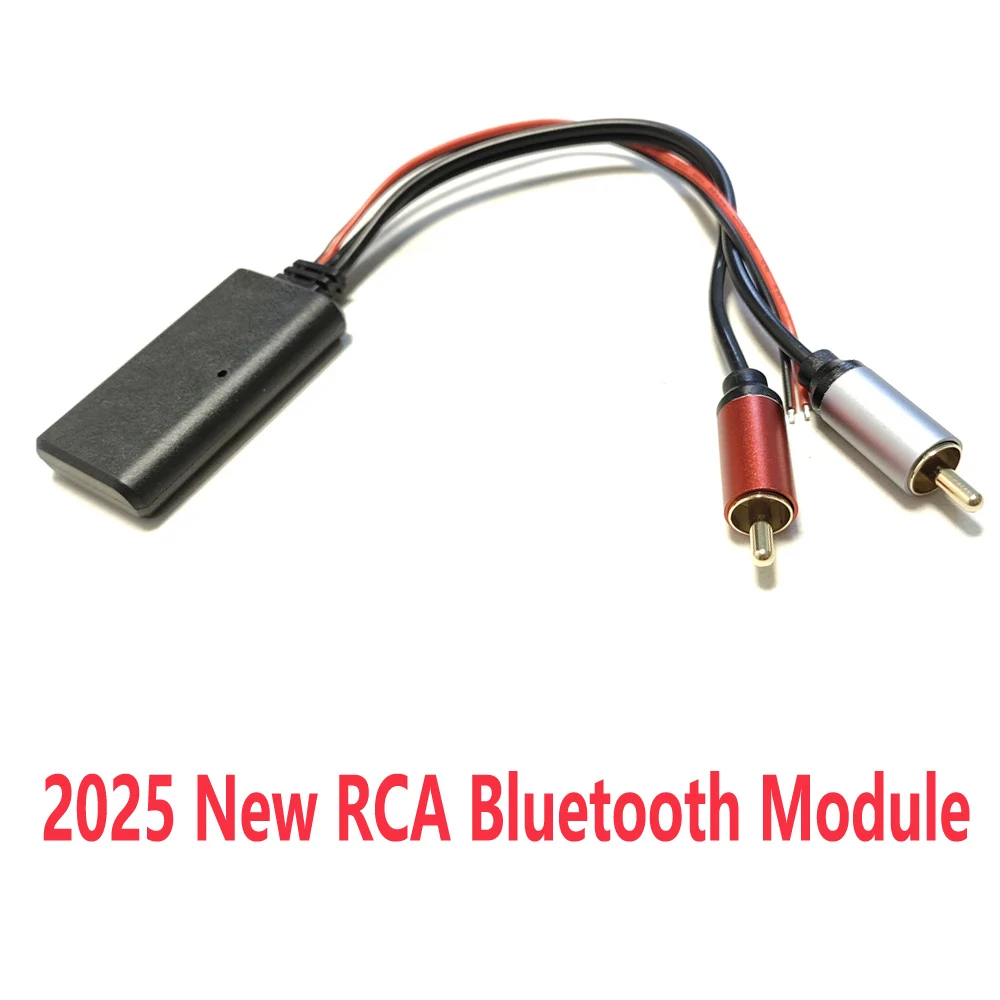 Biurlink-Cable de Audio auxiliar para coche, adaptador Bluetooth 2RCA de Metal para Volkswagen, BMW, Toyota, Honda, Pioneer, Kenwood, enchufe RCA de Radio
