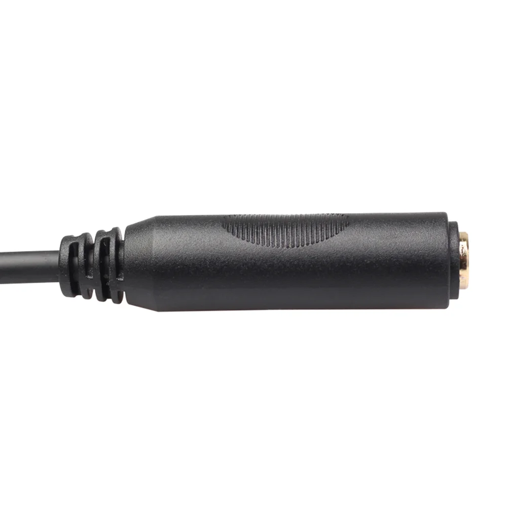 Headphone Adapter Microphone Cable 635 Stereo Large Three-Core Male and Two Female Audio 635mm Headset Extension Black