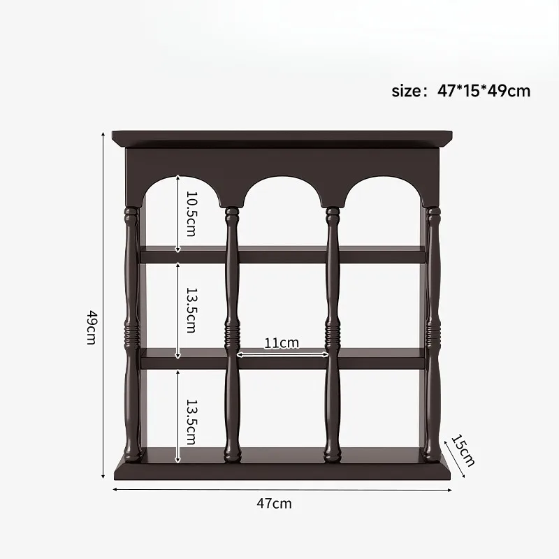 Francuski kubek, solidny drewniany uchwyt na kubek, kubek do kawy na ścianie, dekoracja ścienna, wiszący retro regał ekspozycyjny, regał do przechowywania, regał na perfumy.