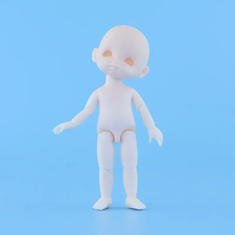 12CM Body Turnable Neck Movable Jointed Dolls White Skin Applicable to 16cm BJD Doll Girls Toys Ob11 Nude Body