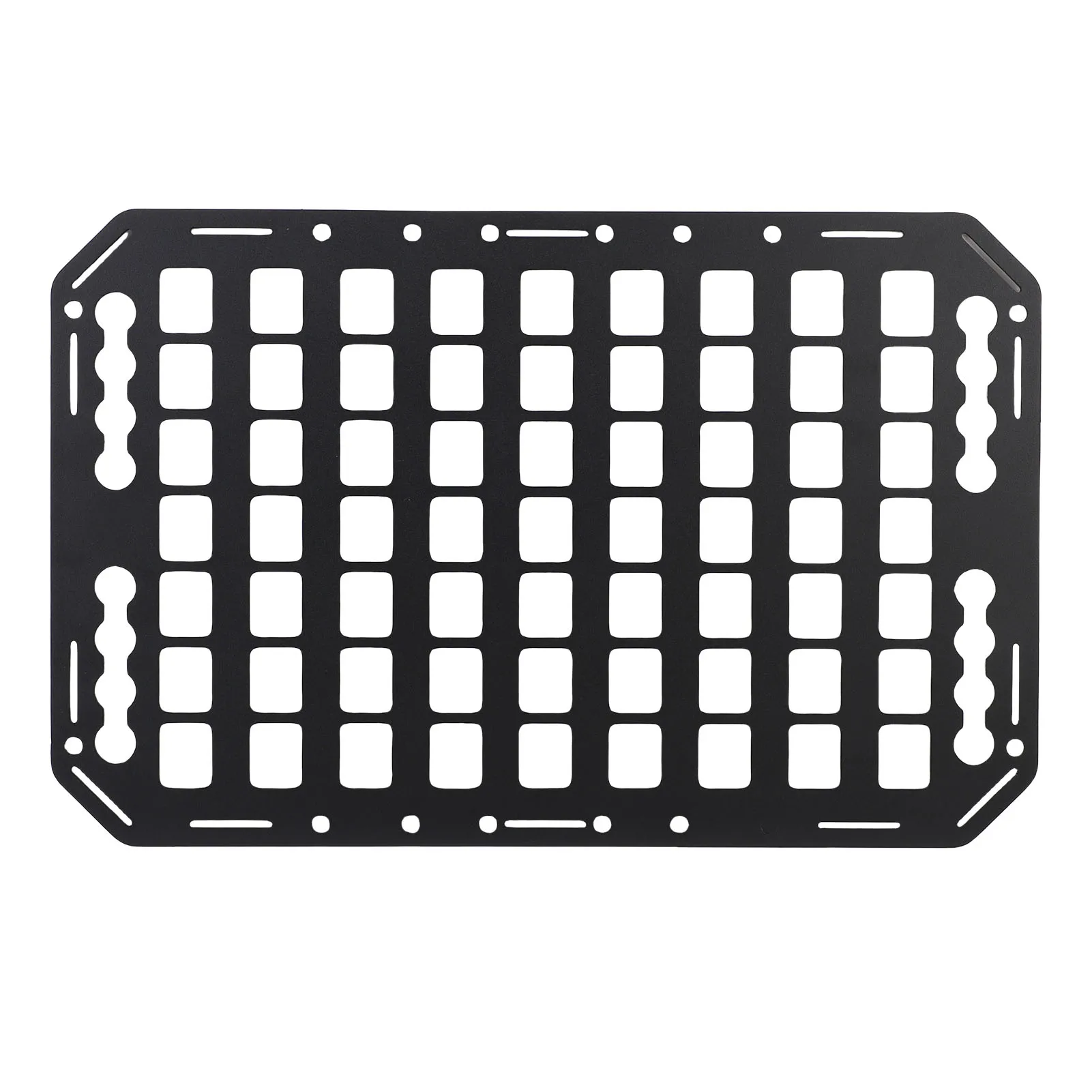 Truck Bed Molle Panel Aluminium Alloy Multifunctional L Track Storage Organizer for Car SUV RV 483x311x2mm L Track Molle Panel