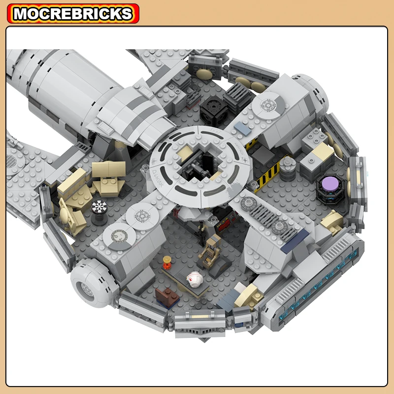 Tecnologia de transporte espacial clássico moc bloco de construção YT-2000 nave espacial luz transportador diy montagem modelo tijolos brinquedos presentes do miúdo