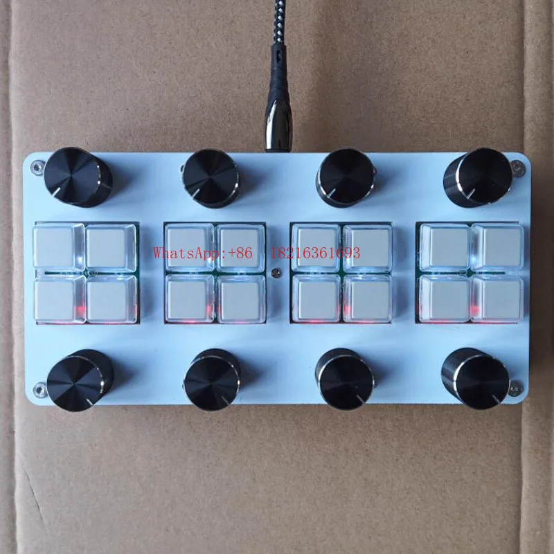 Limited Offer With 8 Switches And 8 Damping Knobs For DAW Software - No Driver Required, USB-C MIDI CC Controller