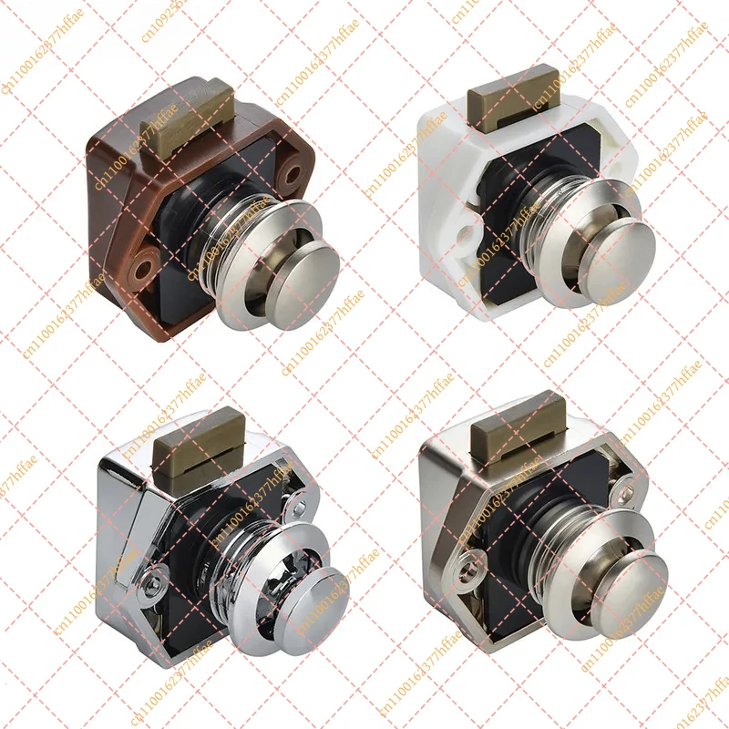 10PCS NAIERDI 20mm Camper Car Push Lock RV Caravan Boat Motor Home Cabinet Drawer Latch Button Locks For Furniture Hardware