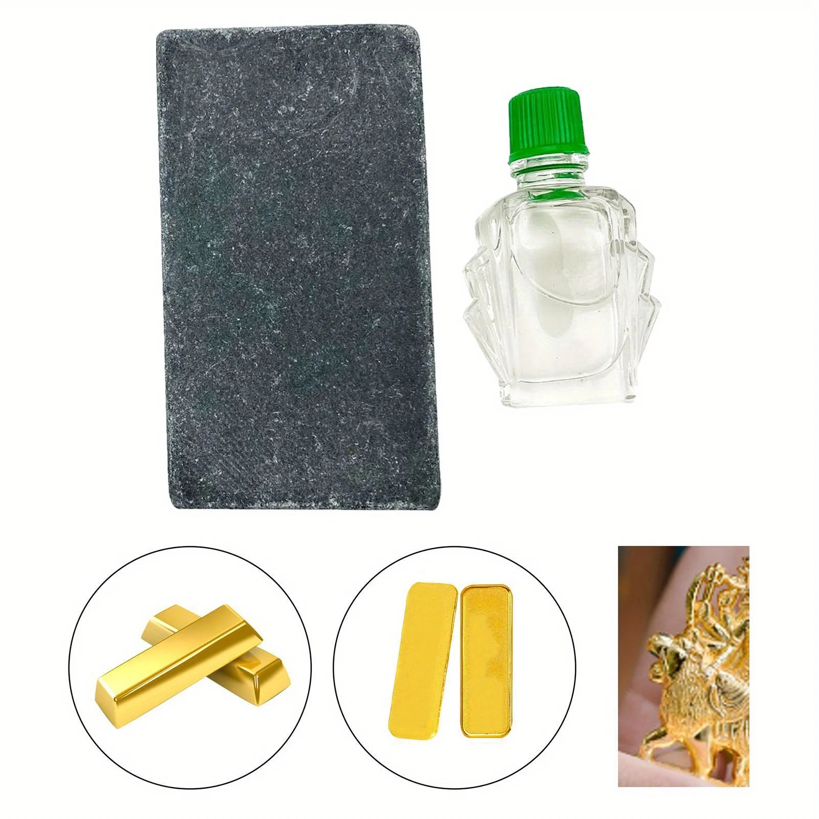 Gold Testing Stone & Acid Solution Kit for 10K/14K/18K/22K/24K Gold, Portable Precious Metal Detector Tool for Jewelry Testing - view 6