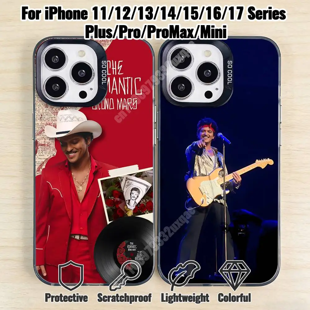 

B-Bruno Mars-S The Romantic Phone Case for iPhone 17 16 15 Max Mini 14 13 Pro Plus 12 11 X XS Air IMD Cover