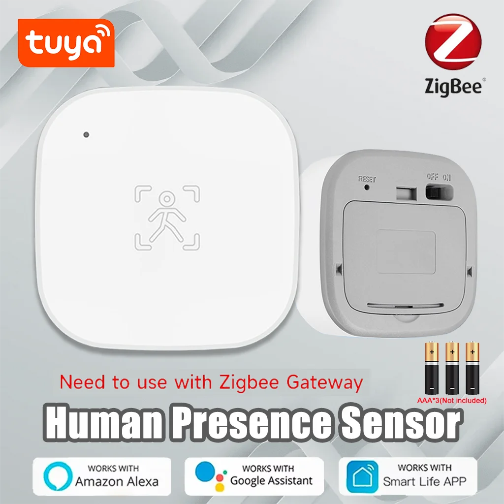 Tuya Zigbee Human Presence Sensor 24GHz Radar Motion Detector for Smart Home Security
