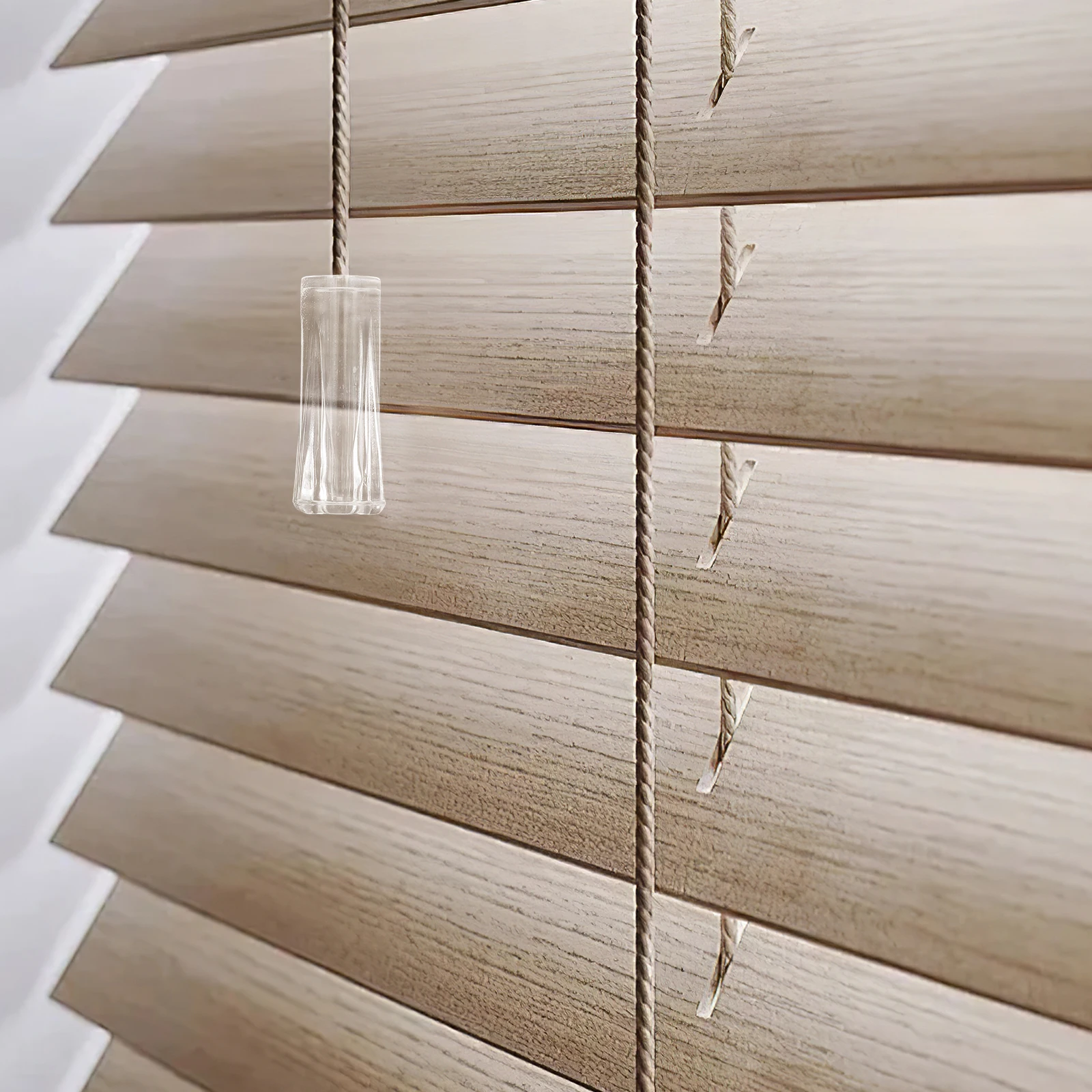

6pcs Plastic Curtain Pendant 34*12.5mm Clear Replacement Pull Tassels Shade Cord Knobs Blind Handles End Caps for Bedroom