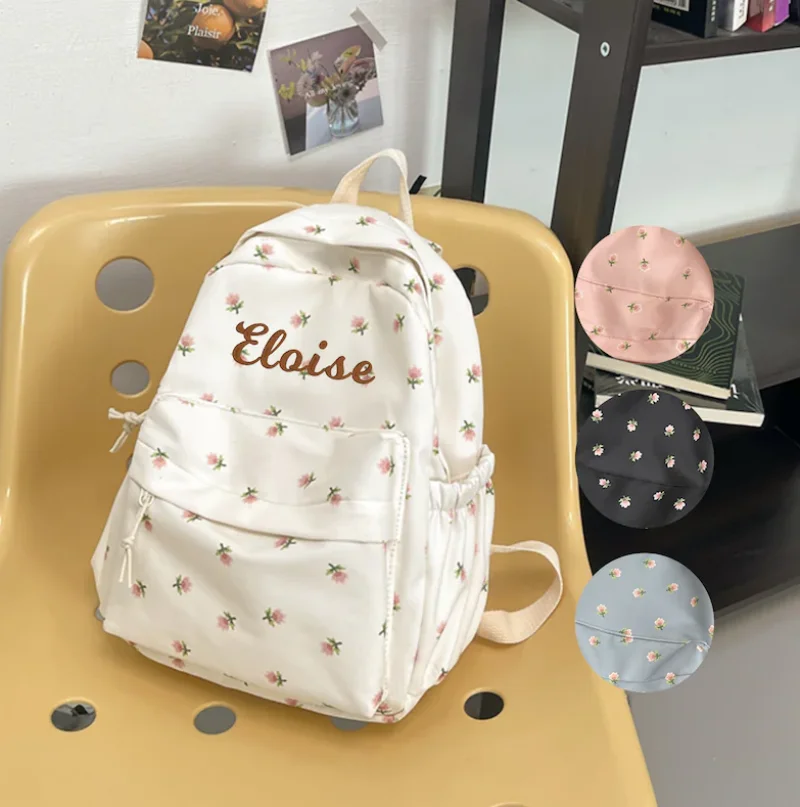 Mochila bordada personalizada para niños pequeños, Bolsa Escolar, regalo para niños