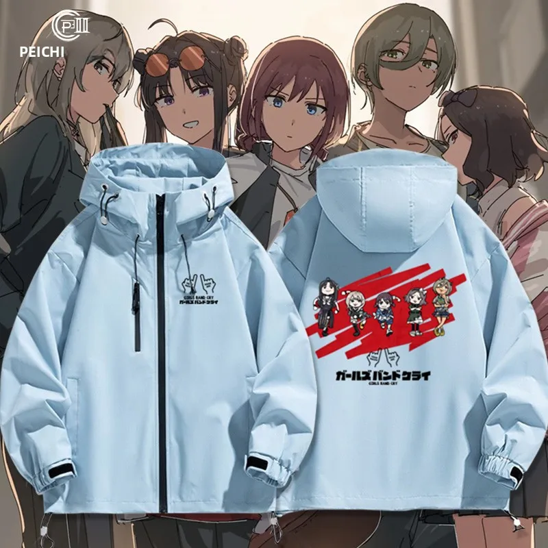 

Crng Girl Band GBC Cartoon Jaet ex Thiened Fce Winter Outerwear Sport Scene Youth Faion Polyester Fiber Zipper...