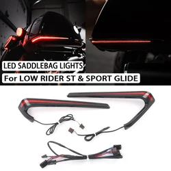 Motorcycle Smoke Tracer Rear Saddlebag LED Turn/Brake Lights FOR Harley SOFTAIL LOW RIDER ST FXLRST El Diablo FXRST SPORT GLIDE