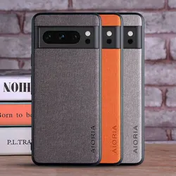 Case for Google Pixel 8 Pro 8A coque Luxury textile Leather skin soft TPU hard phone cover funda for google pixel 8 case capa