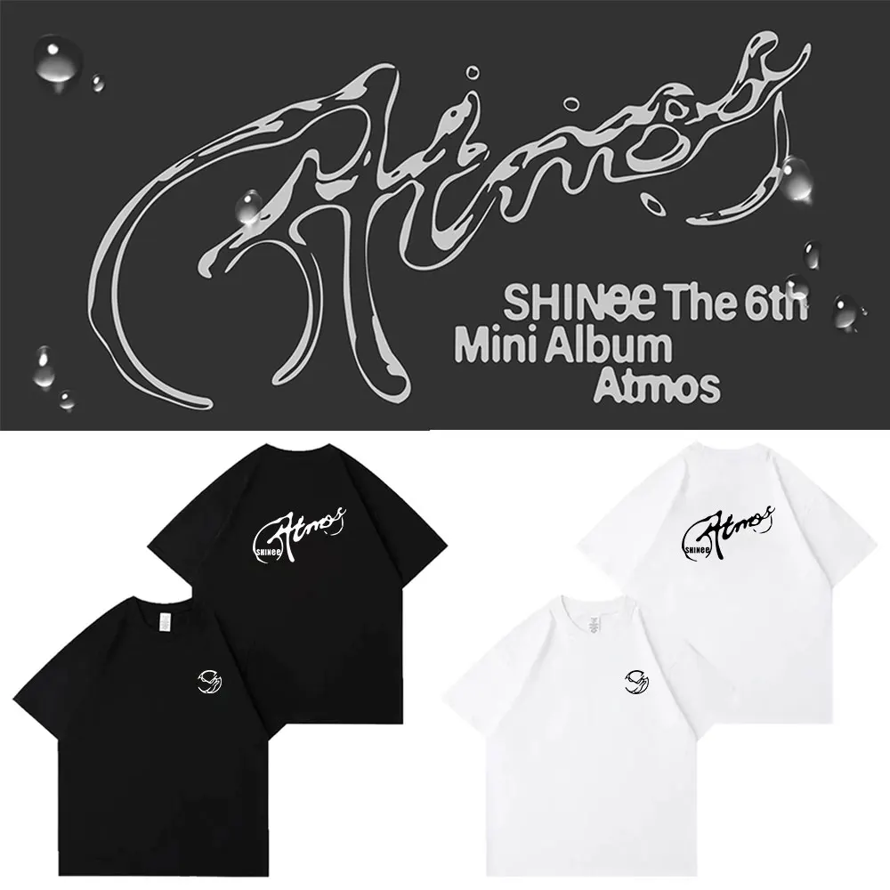 Kpop SHINee 2026 New Album Atmos T-Shirt for Men Women Printed Graphic 100% Cotton TShirts Loose Short Sleeve Top