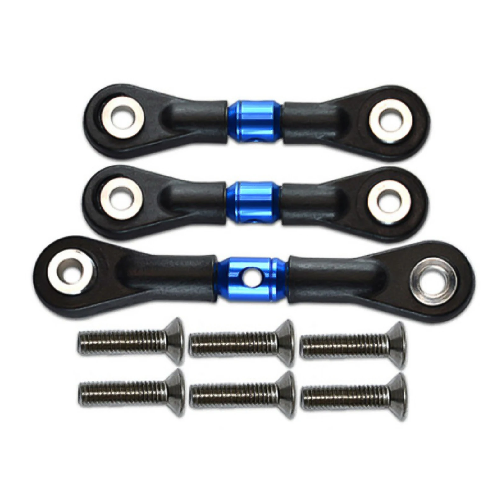 3Pcs Aluminum Alloy Steering Link Rod Tie Rod For Tamiya TT-02 TT-02T TT02 TT02T Chassis 1/10 RC Car Accessories Upgrade Parts