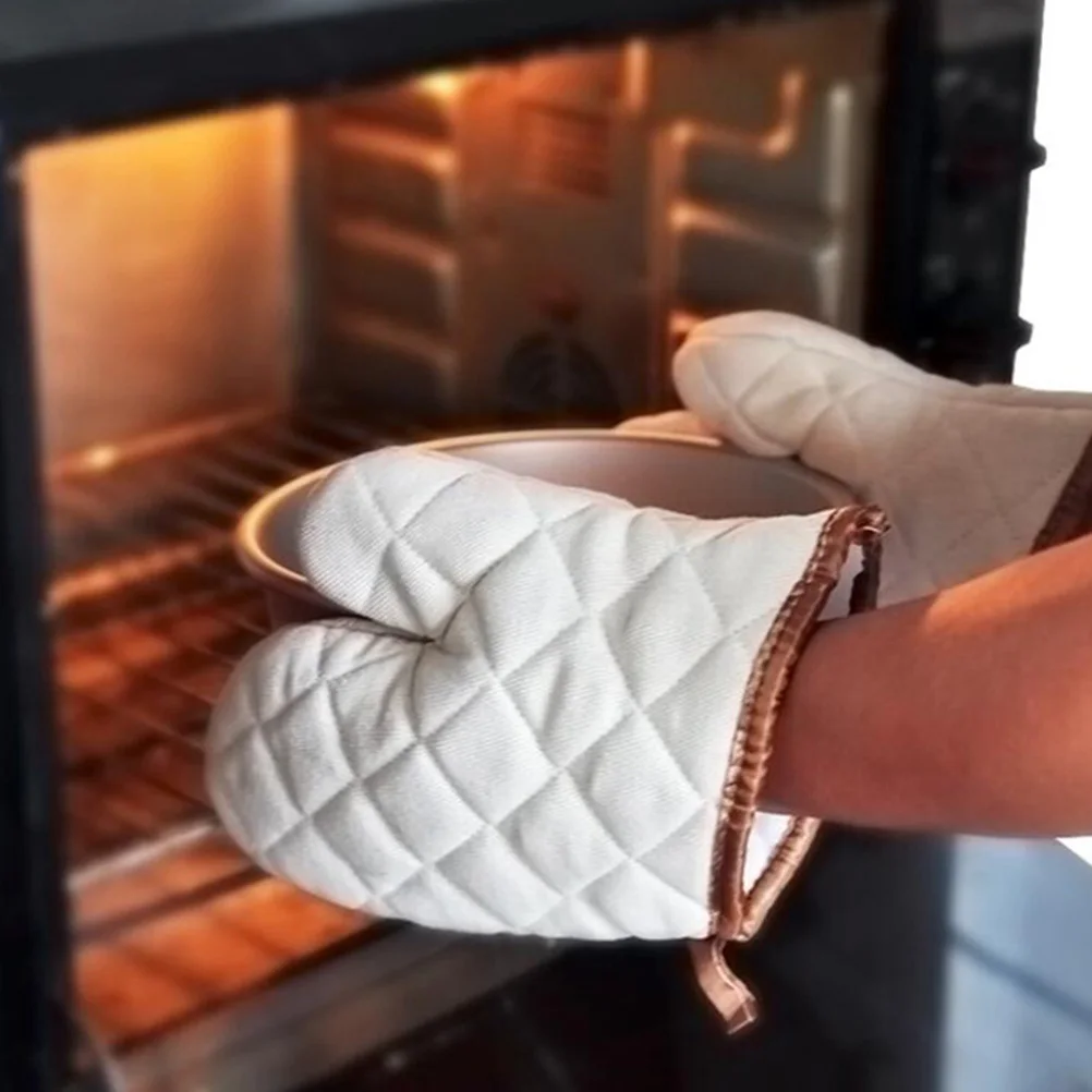 

2 PCS Insulation Gloves Cooking Baking Thicken Nonslip Oven Mitts for Heat Resistant