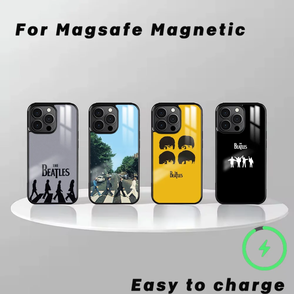 popular bands Phone Case The B-Beatles For iPhone 16 15 14 13 12 11 Pro Max Plus Mini Magnetic Magsafe Wireless Charging Cover