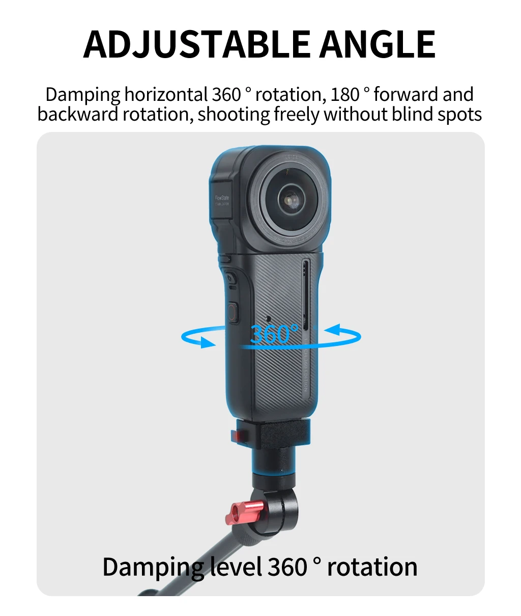 360° Schwenkbarer Schnellverschluss-Stativ-Kugelkopfadapter ARRI-Ausrüstung Magnetische Halterung für GoPro13 Insta360 DJI Action Pocket 4 Kamerahalterung – Detail 3