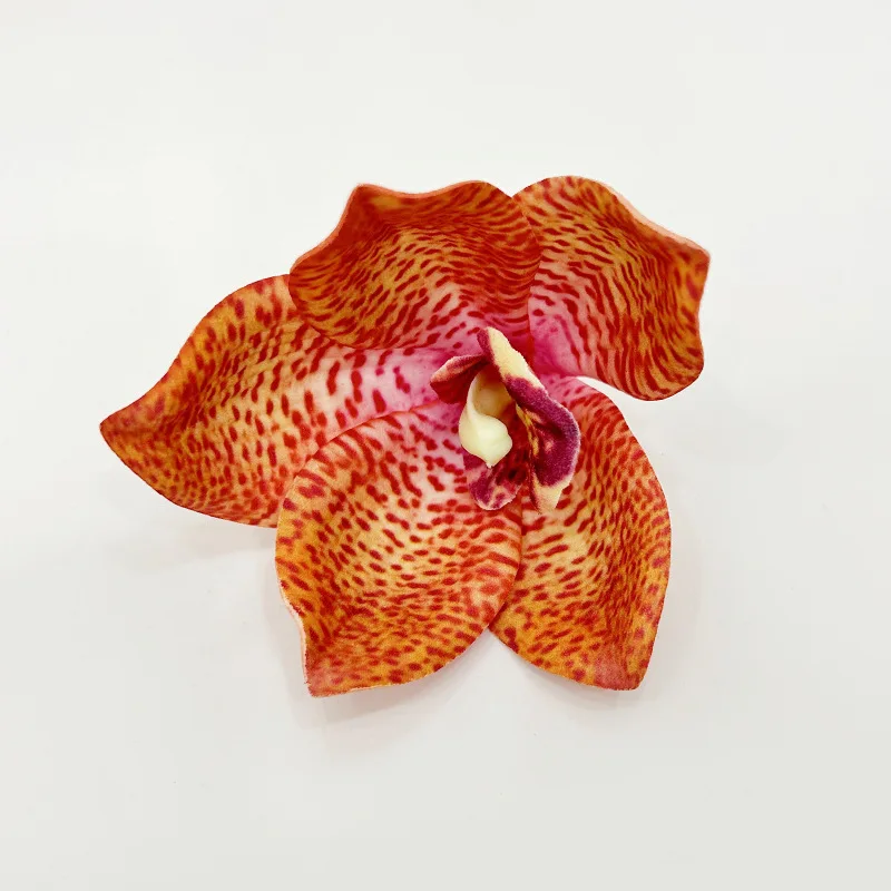 30 Stück Künstliche Silikon-Baumwoll-Cymbidium-Blütenköpfe DIY Geschenkbox Hochzeitsdekoration Blumenarrangement Geburtstagsfeier Heim-Orchideen – Detail 7