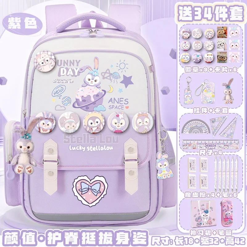 Disney-StellaLou Student School Backpack, Sac à dos étanche, Grande capacité, Décontracté, observateur, Nouveau