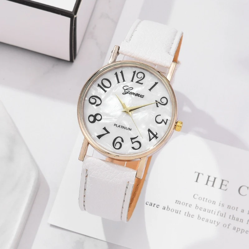 Новые женские часы, роскошные кварцевые часы из сплава, женская мода, циферблат из нержавеющей стали, повседневные часы-браслет, кожаные наручные часы Zegarek Damski