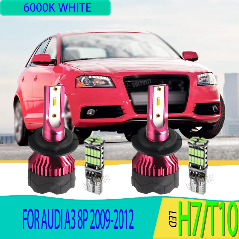 

High-Performance Lighting LED Headlight H7/477/499 Main/High Dipped/Low Beam Bulb 6000k White For Audi A3 8P 2009 2010 2011 2012