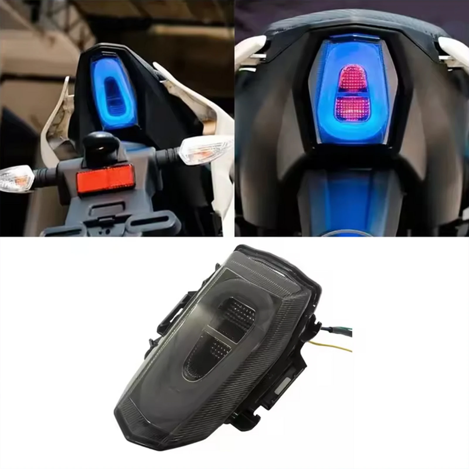 

Motorcycle Rear LED Dynamic Brake Light Taillight For R15 V3 2017-2022 V4 R15M 2023+ Turn Signal Light