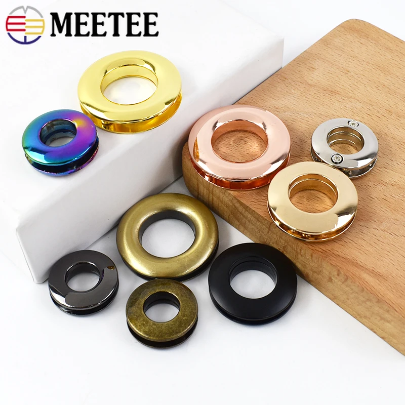 4/10 pz Meetee metallo O anello occhielli fibbia a vite 10-25mm borsa in pelle catena collegare chiusura occhiello borsa gancio decorativo mestiere