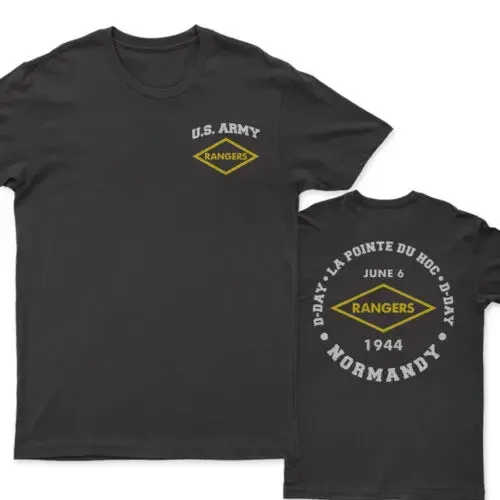 US Army D-DAY La Pointe Du Hoc 1944 Rangers T-Shirt. Summer Cotton O-Neck Short Sleeve Mens T Shirt New S-3XL