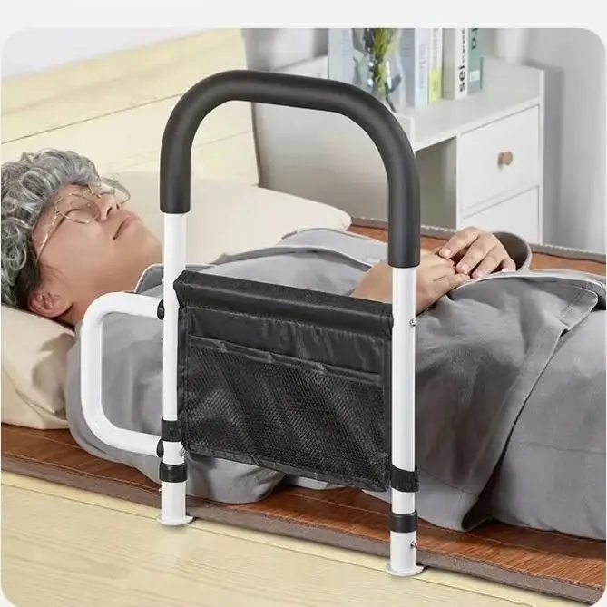 قضبان سرير معدنية حديثة لكبار السن للنساء الحوامل سميكة خالية من اللكمات قضبان سرير واسعة حاجز حماية للسرير بسيط للمستشفيات #2