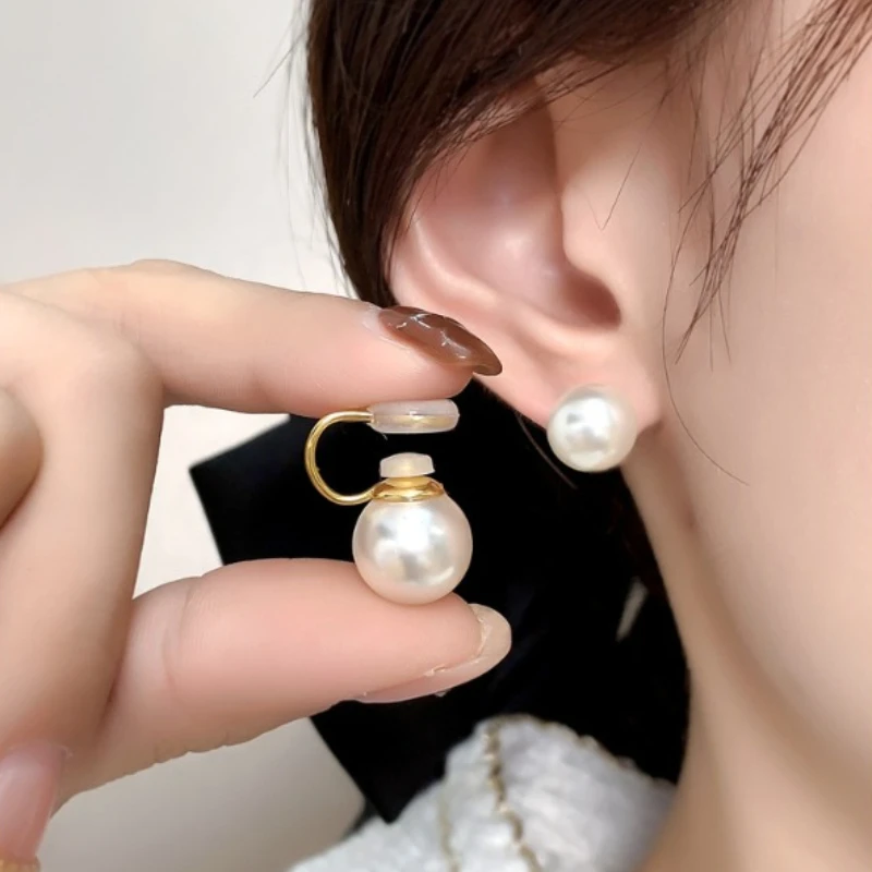 

2pcs Pearl Ear Clip Earrings Fashion Without Ear Hole Earings Simple Ear Cuff Fake Piercing Fashion Jewelry Earings for Women