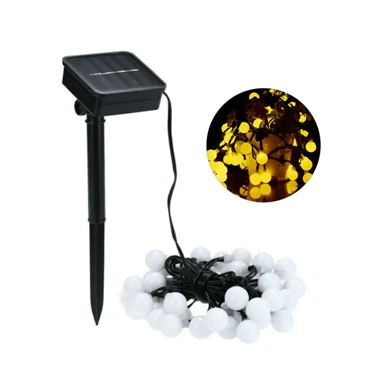 

Frosted Globe Solar String Lights 100 LED IP65 Outdoor Fairy Light For Halloween Christmas 2024 Party Garden Decoration 8 Modes