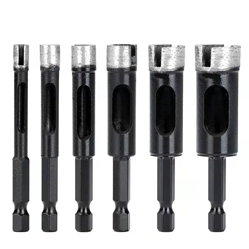 

1PCS 6mm 8mm 10mm 12mm 14mm 16mm Hexagonal Shank Sintered Marble Granite Hole Opener Brazed Diamond Ceramic Tile Drill Bit