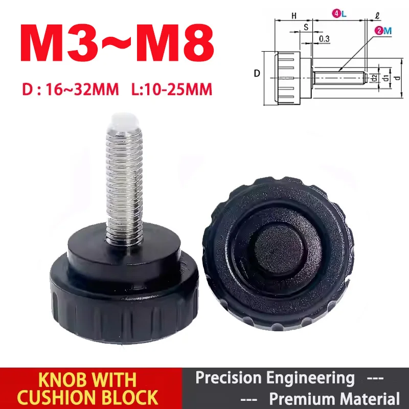 Гайки и ручки для винтов M3 M4 M5 M6 M8, 304 нержавеющая сталь, крепежи