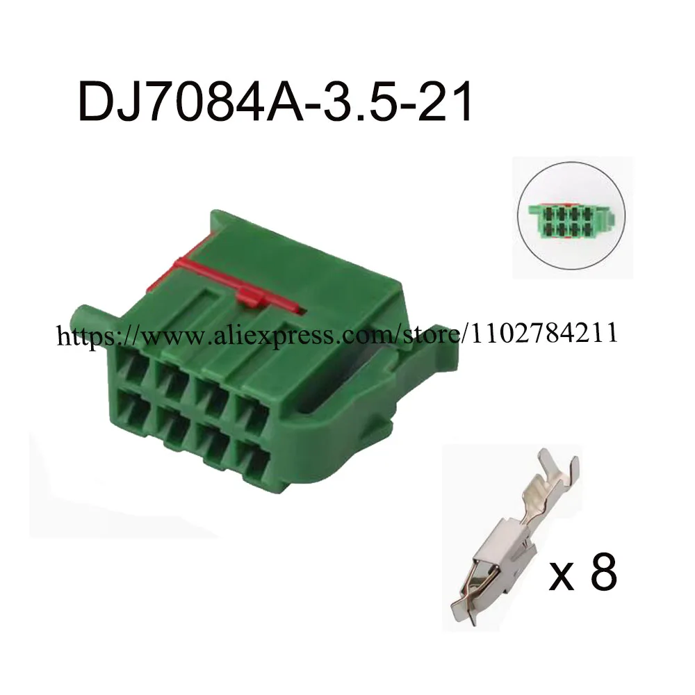 

100Set DJ7084A-3.5-21 automotive Waterproof male female wire connector terminal plug 8 pin socket