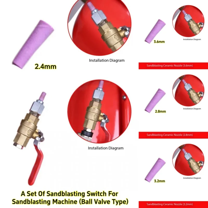 

Valve Type Sand Blasting Gun for 5/10/20 Gallon Sandblast Tank