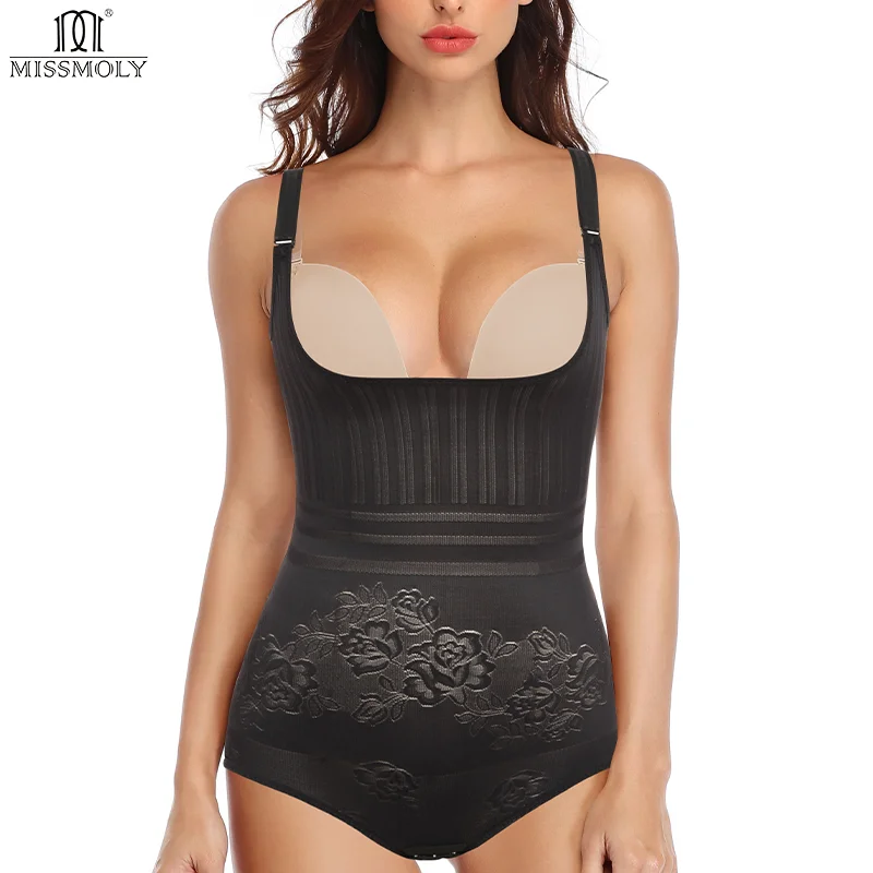 

Women Shapewear Lingeries Seamless Abdomen Slimming Bodysuits MISS MOLY Sexy Underbust Faja Waist Trainer Hip Enhance Shapers