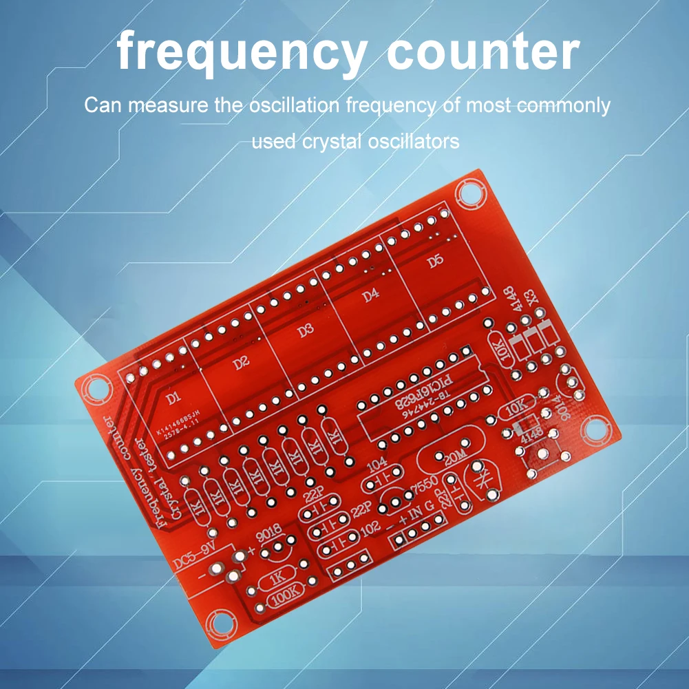 Crystal Oscillator Frequency Counter Meter 1Hz-50MHz Digital Frequency Meter Module 5 Digits High Precision DIY Kits Module